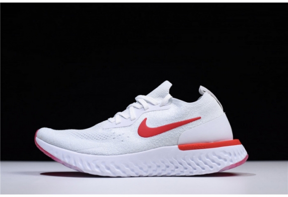 nike epic react flyknit white red AQ0067 800